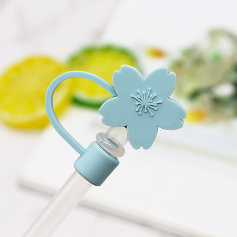 Cute Cartoon Silicone Straw Cap Dust PlugTumbler Straw Toppers for Tumblers, Dust-Proof Drinking Straw Caps for Reusable Straws Tips